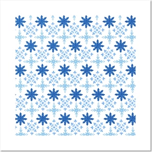 Snowflakes | Snowflakes Pattern | Winter Snow Posters and Art